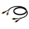 PROCAB CLA850/1.5 2 x RCA/Cinch female - 2 x RCA/Cinch male 1,5 meter